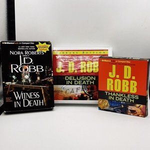 J. D. Robb Compact Disc Thankless in Death, Witness in Death, Delusion in Death